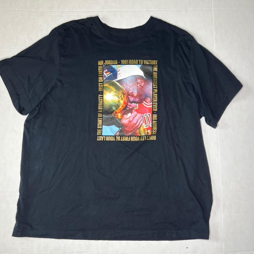 Air Jordan 1991 Road To Victory Short Sleeve Shirt Size Xxl.